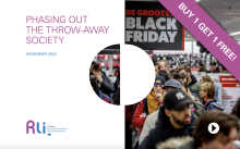 Cover Page of Rli Report "Phasing out the throw-away society"