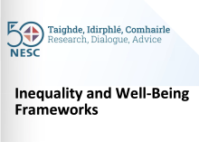 Cover page NESC Report "Inequality and Well-Being Frameworks"